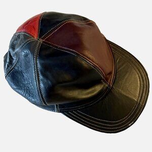 Vintage baseball cap faux leather